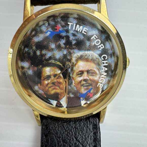 Clinton Watch Time For A Change Logo Bill Clinton Al Gore Collectable - Picture 10 of 11